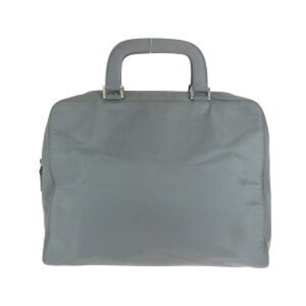 Prada Logo Nylon Shoulder Handbag Tessuto Gray Triangle Plate